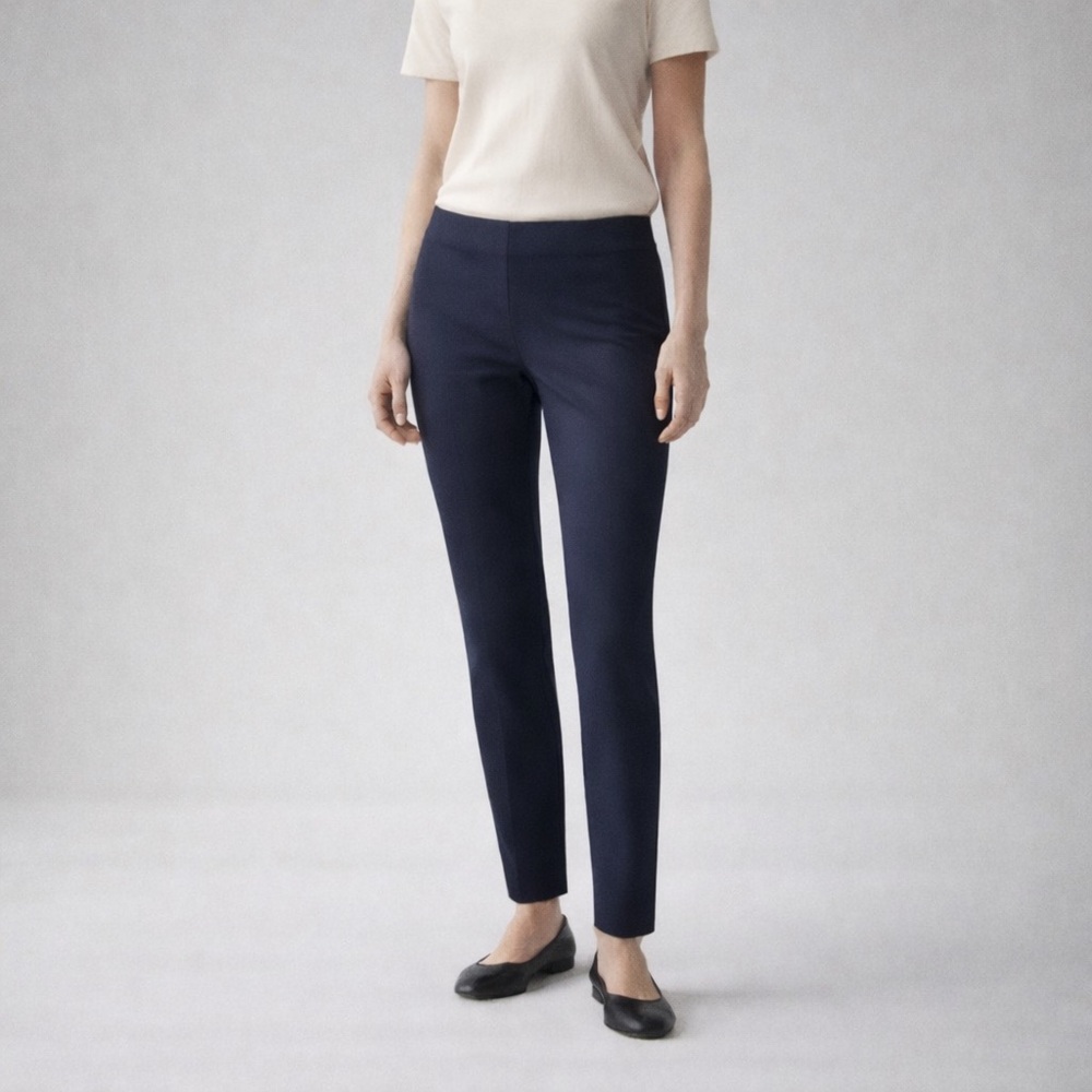 Benetton Navy Slim Ankle Pants US 2/ IT 38 Stretch Minimal
